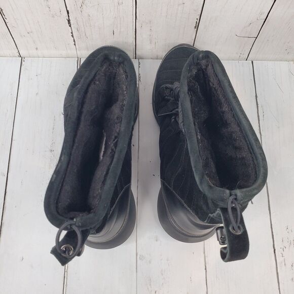 Nike Roshe One Hi Snow Boots Suede & Leather Women's Size 8.5 Black 807426 001 - Picture 9 of 16